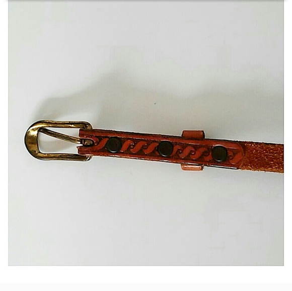 FULL GRAIN COWHIDE SKINNY BROWN LEATHER … - Picture 4 of 8